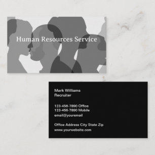 Carte De Visite Recruteur en ressources humaines