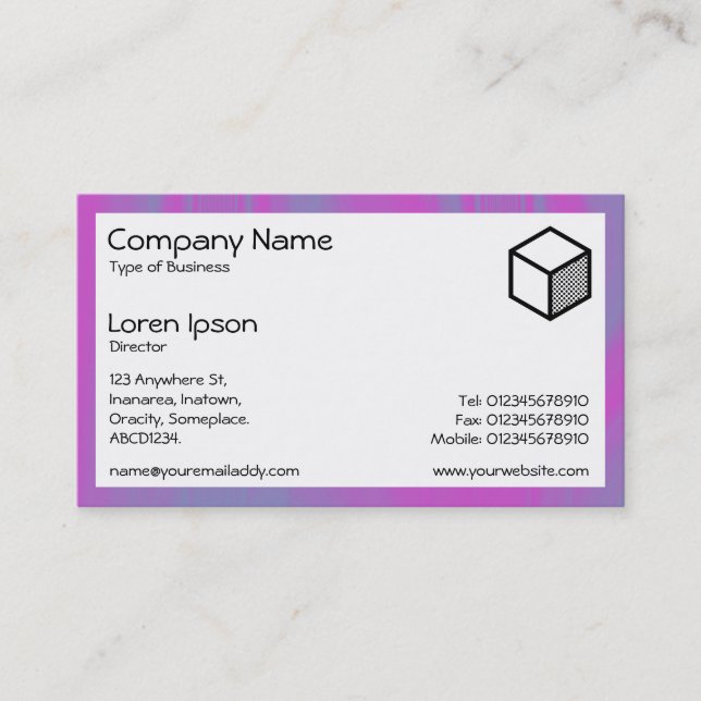 Carte De Visite Rectangle - Flux Magenta (Devant)