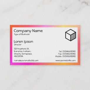 Carte De Visite Rectangle - Mist orange et magenta
