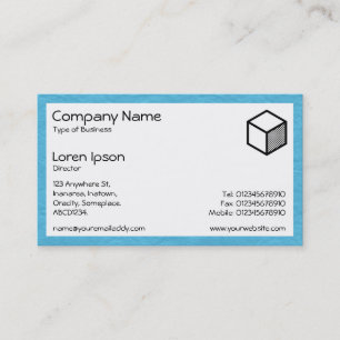 Carte De Visite Rectangle - Papier Crevé Bleu