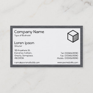 Carte De Visite Rectangle - Papier recouvert Gris Dk