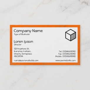 Carte De Visite Rectangle - Peinture Orange