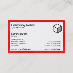 Carte De Visite Rectangle - Peinture rouge