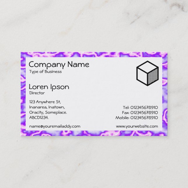 Carte De Visite Rectangle - Plasma violet (Devant)