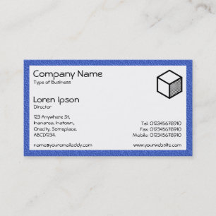 Carte De Visite Rectangle - Plastique bleu