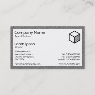Carte De Visite Rectangle - Plastique gris