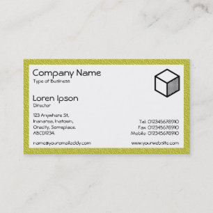 Carte De Visite Rectangle - Plastique vert jaune