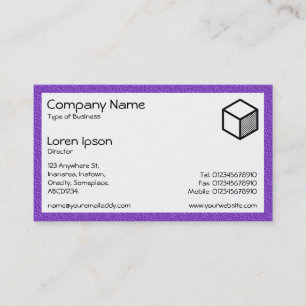 Carte De Visite Rectangle - Plastique violet