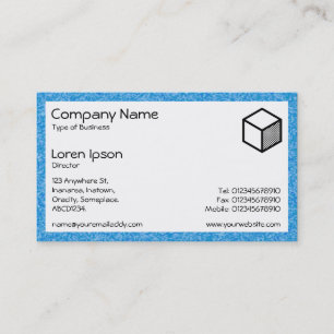 Carte De Visite Rectangle - Pointillé bleu