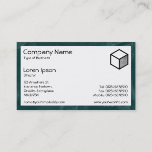 Carte De Visite Rectangle - Vert brossé
