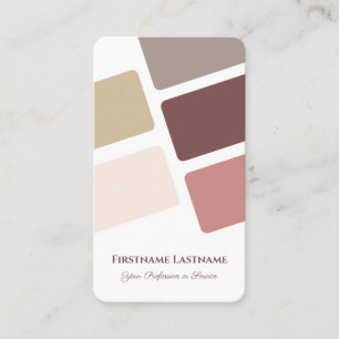 Carte De Visite rectangles Abstraits harmonique palette de couleur