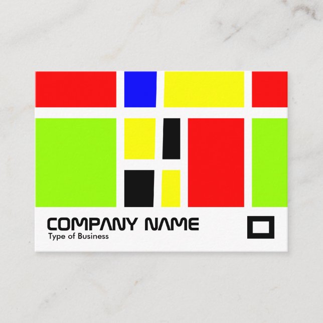 Carte De Visite Rectangles colorées II (Devant)