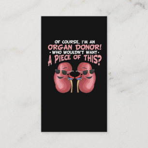 Carte De Visite Recyclage d'organes : un donneur de rein