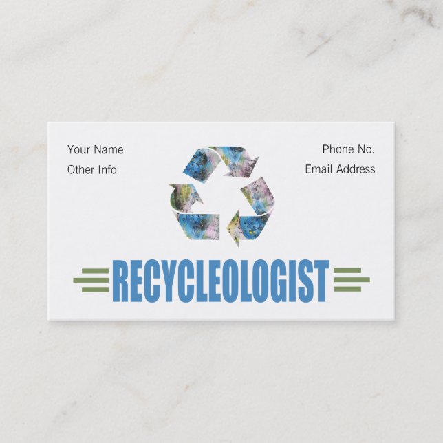 Carte De Visite Recyclage humoristique (Devant)