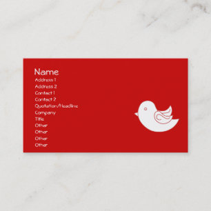 Carte De Visite Red BIrd Fly