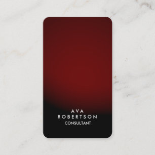 Carte De Visite Red Black Creative Consultant Manager