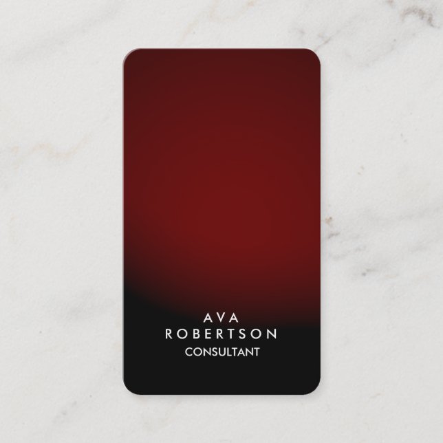 Carte De Visite Red Black Creative Consultant Manager (Devant)