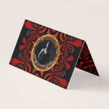 Red Black + Gold Funky Gothic Creative