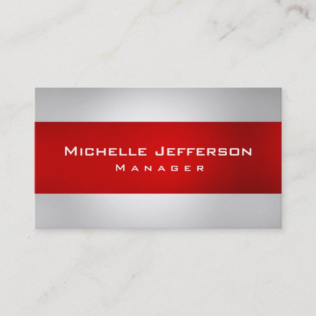 Carte de visite Red Grey Creative Manager (Devant)