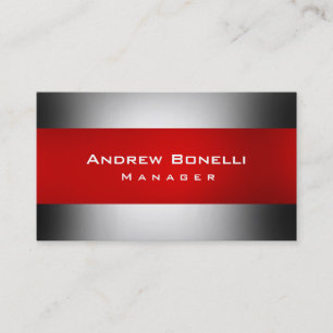 Carte de visite Red Grey Creative Manager
