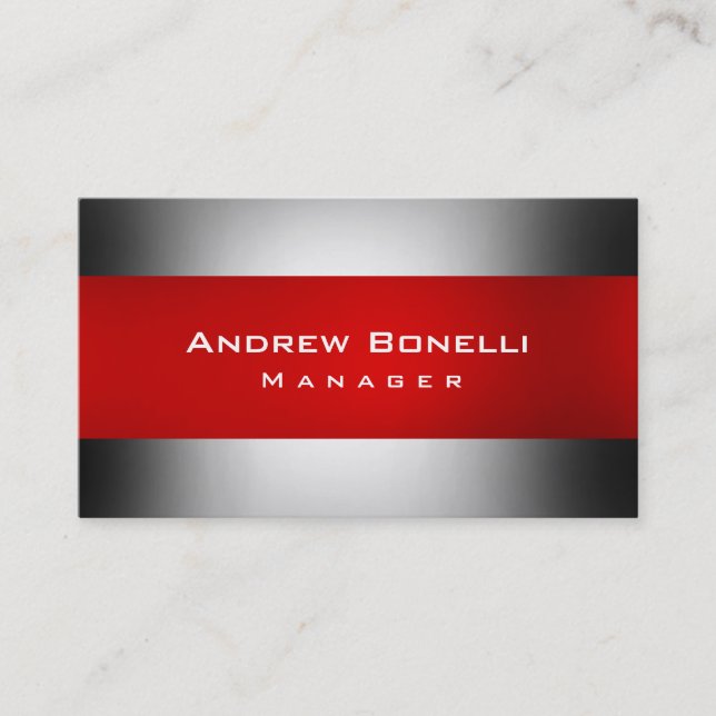 Carte de visite Red Grey Creative Manager (Devant)