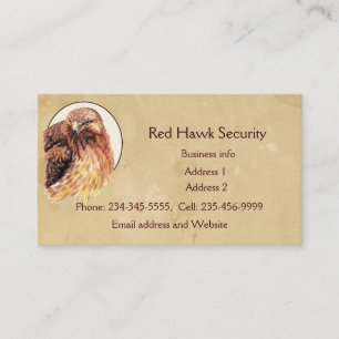 Carte De Visite Red Hawk Custom Business Bird of Prey