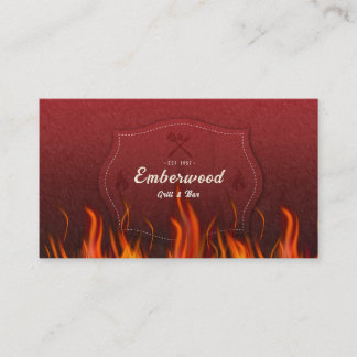 Carte De Visite Red Hot Grill Business Card