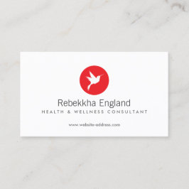 Carte De Visite Red Hummingbird Logo Soins de santé, Naturopath