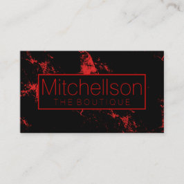 Carte De Visite Red Splash Black RF