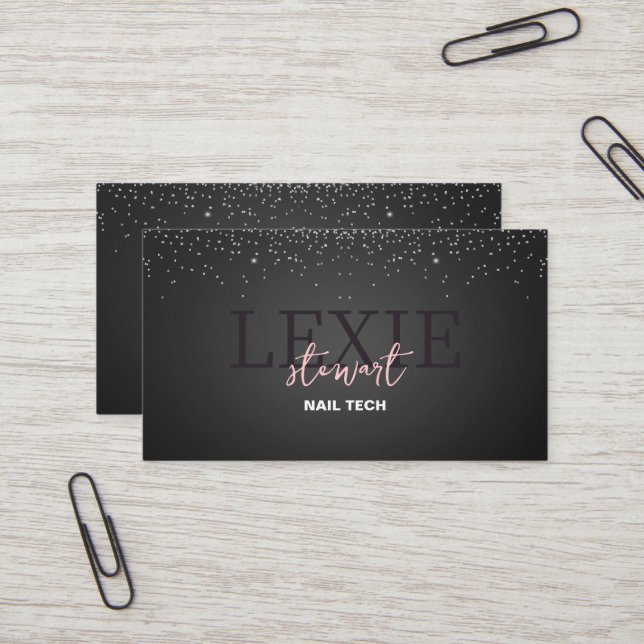 Carte De Visite Référence minimaliste et élégante à la technologie (Devant/Arrière en situation)