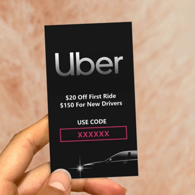 Carte De Visite Référence professionnelle du pilote Uber (Créateur téléchargé)