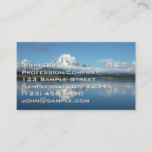 Carte De Visite Reflet du mont Moran dans le Grand Teton