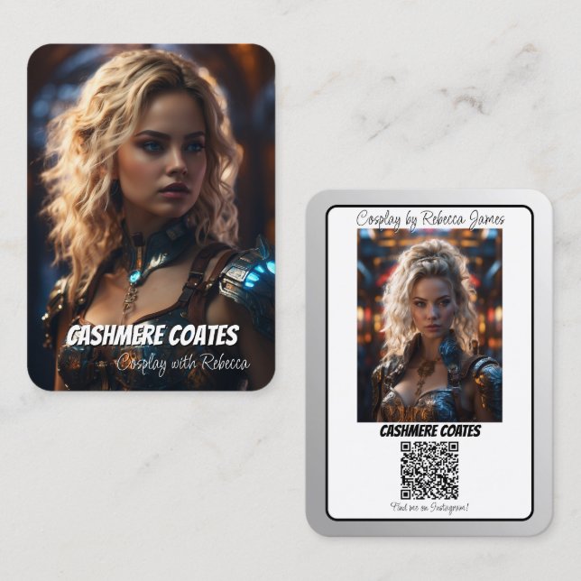 Carte De Visite Reflets Coscards | QR Code + Recto-Verso (Devant / Derrière)
