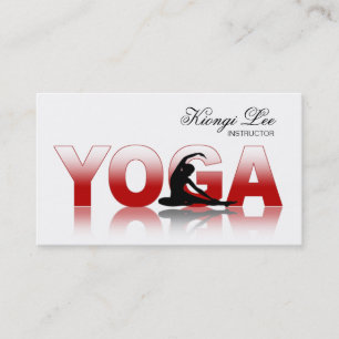 Carte De Visite Réflexions de yoga, instructeur de yoga, classe d