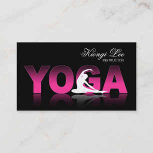 Carte De Visite Réflexions de yoga, instructeur de yoga, classe de
