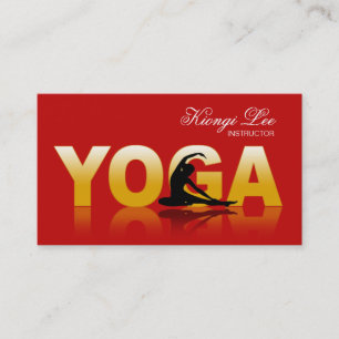 Carte De Visite Réflexions de yoga, instructeur de yoga, classe de