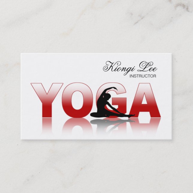 Carte De Visite Réflexions de yoga, instructeur de yoga, classe de (Devant)