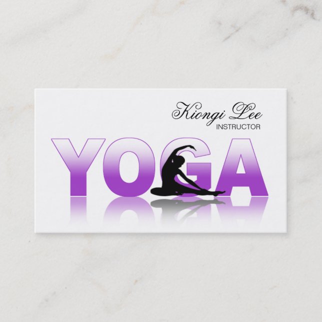 Carte De Visite Réflexions de yoga, instructeur de yoga, classe de (Devant)