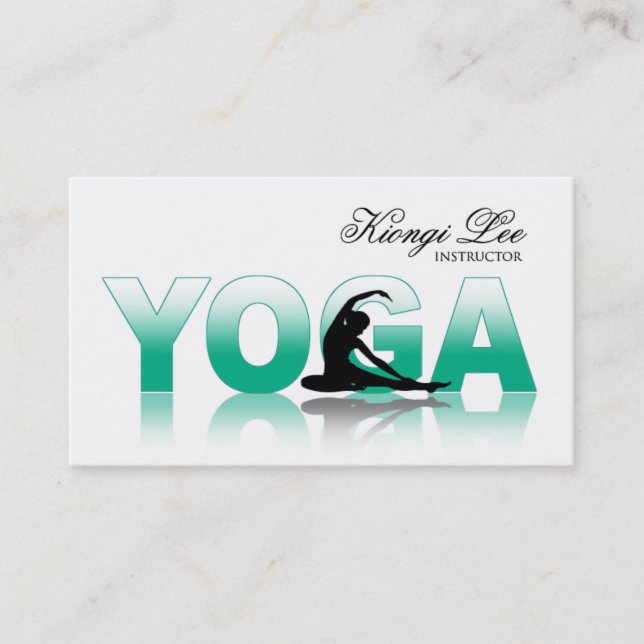 Carte De Visite Réflexions de yoga, instructeur de yoga, classe de (Devant)