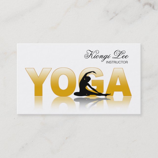 Carte De Visite Réflexions de yoga, instructeur de yoga, classe de (Devant)