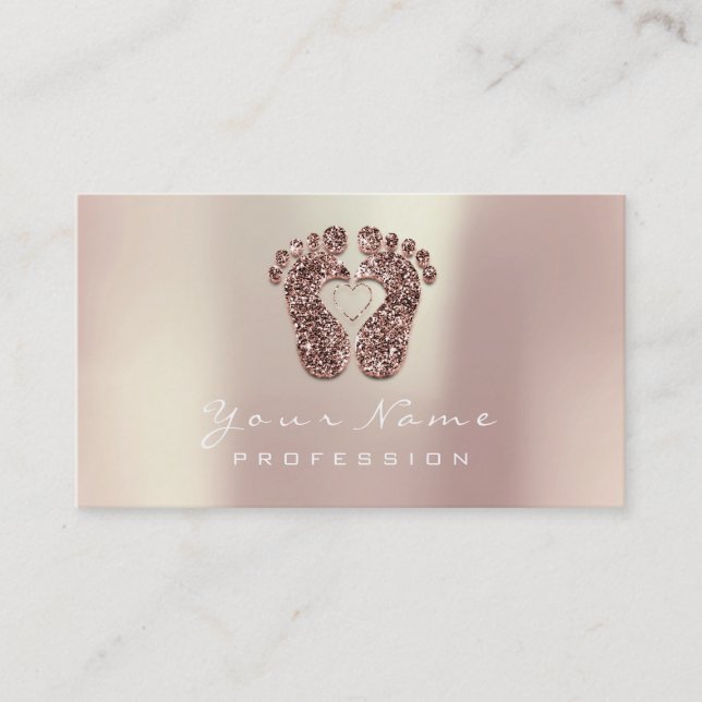 Carte De Visite Réflexologie Massage Thérapiste Parties scintillan (Devant)