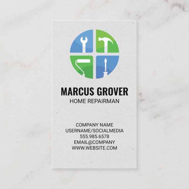 Carte De Visite Refrigerator | Appliance Repair Services Logo  (Dos)