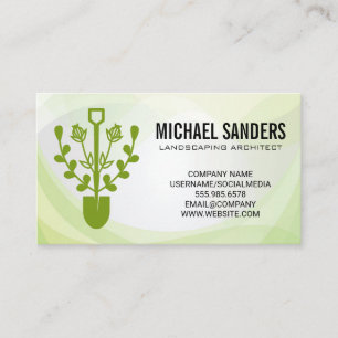 Carte De Visite Regarder le logo Plante   Jardinage   Paysage