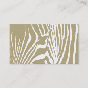 Carte De Visite RÉGENCE ZEBRA en OR & BLANC