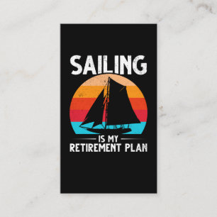 Carte De Visite Régime de retraite de voile Bateau Capitaine de r