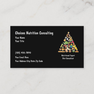 Carte De Visite Régime et nutrition Businesscards