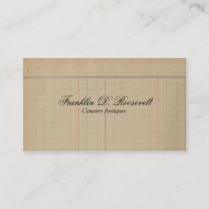 Carte De Visite Registre antique vintage