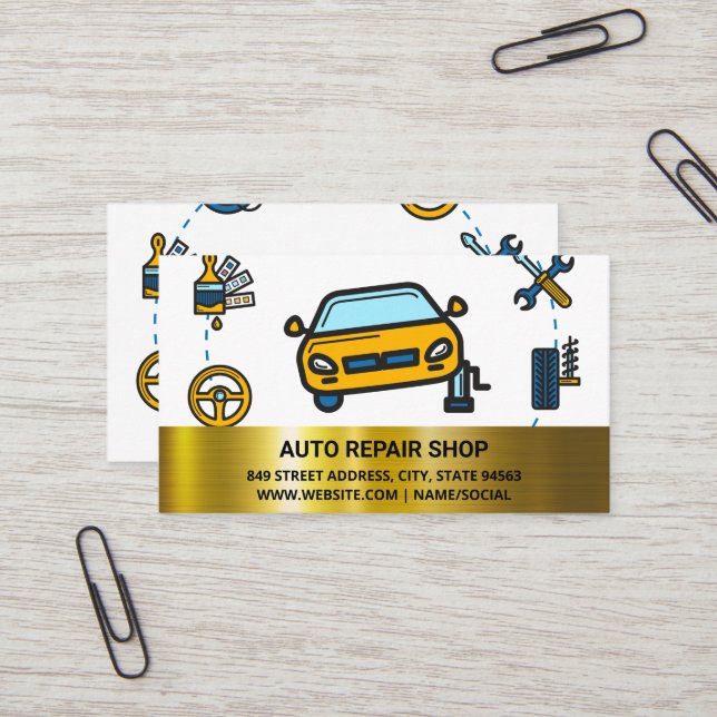 Carte De Visite Réglage de la voiture | Services Auto (Devant/Arrière en situation)