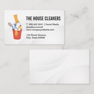 Carte De Visite Regroupement avec produits de nettoyage