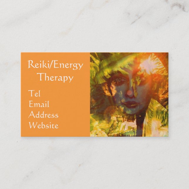Carte De Visite Reiki/carte de visite thérapie d'énergie (Devant)